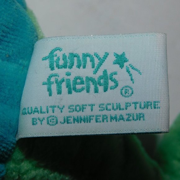 Funny Friends Soft Sculpture Daffodil Flower New with Tag Blue Yellow Plush - Picture 8 of 8